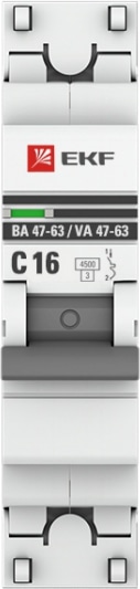 Автоматический выключатель ВА 47-63 C16/1 4.5кА Proxima EKF