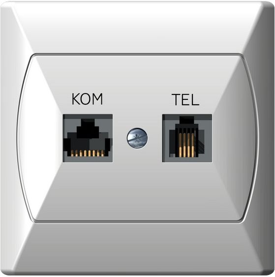 Розетка GPKT-A/K 995 компьютерно-телефонная