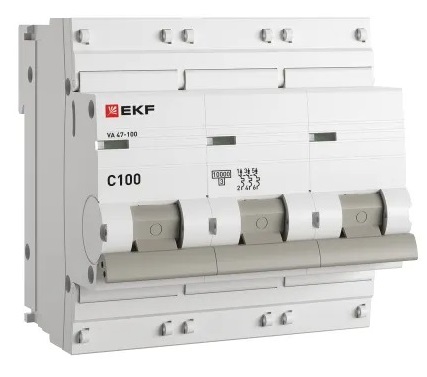 Автоматический выключатель ВА 47-100 C100/3 10кА Proxima EKF (без НДС)