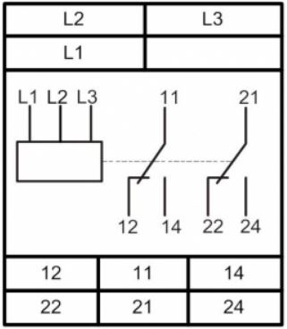 Реле контроля фаз и напряжения ЕЛ-12М-15 AC400В 3 фазн.