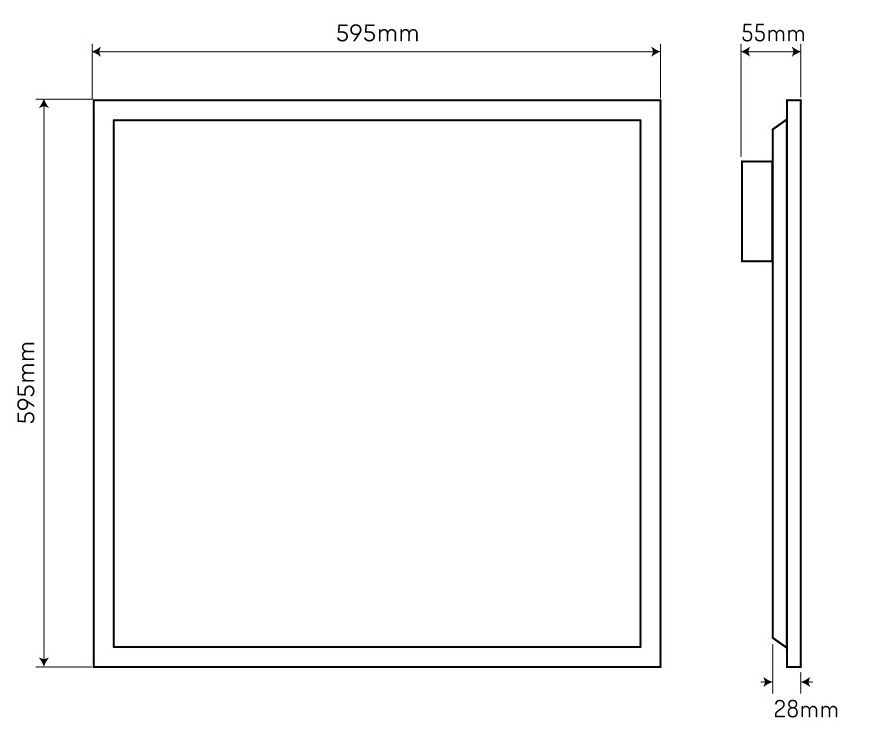 Светильник PRIME Panel Backlit 40W 4000K 4800lm 595x595