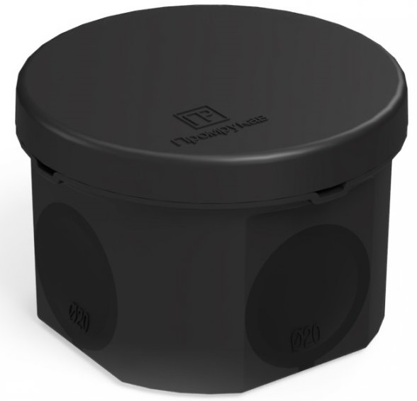 Коробка распред. о/п 70х50 IP66  ЧЕРНАЯ  пр. монт. двухкомпонентная HF УФ Промрукав (168)