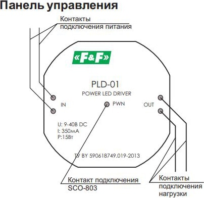 Блок питания светодиодов PLD-01-750 9-40В DC 750мА, 30 Вт