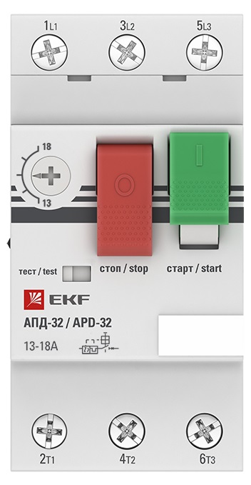 Авт. защиты эл. двигателя АПД-32 (13-18А)  PROXIMA EKF