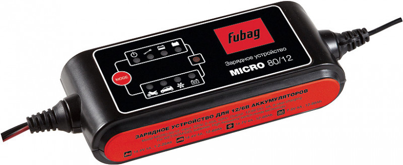 Зарядное устройство 6 и 12 В , 1-4A, 3-80 Ач FUBAG