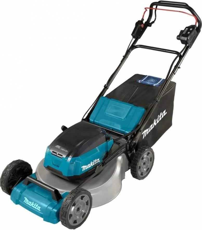 Газонокосилка аккумуляторная DLM462Z (BL 2х18В, 1600Вт, дека 46см, привод 2,5-5км/ч,3в1,ADT,XPT) Mak