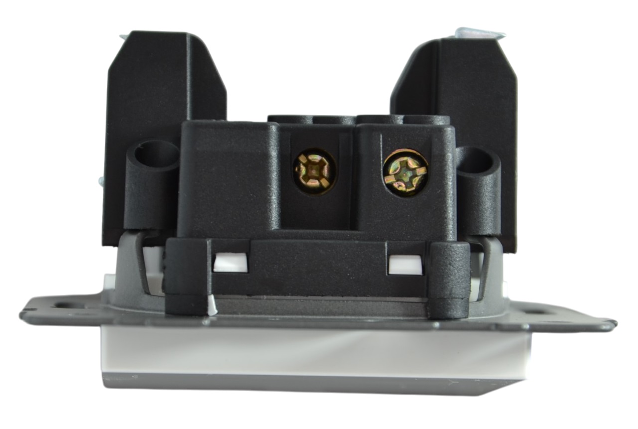 Выключатель проходной 1-кл. с подсветкой белый A-004W "Aura" AWSproducts