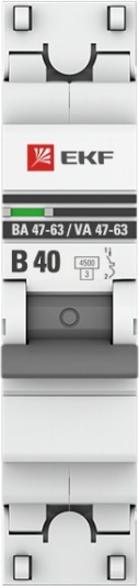 Автоматический выключатель ВА 47-63 B40/1 4.5кА Proxima EKF