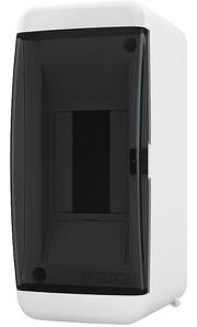 Щит навесной UNK 40-02-2 2 мод. IP41, прозрачная черная дверца (132*140*93)