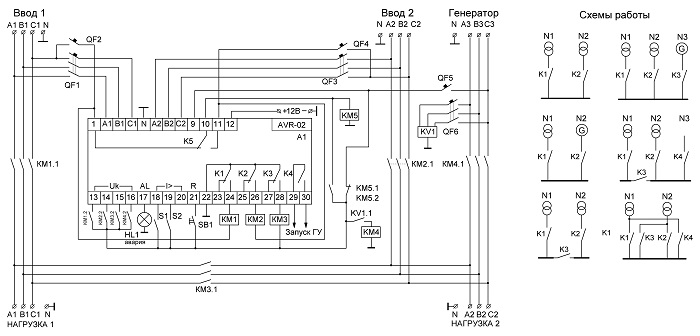 Реле АВР  AVR-02 (АВР 2.0;  2.1; 2.2; 3.0; 3.1)