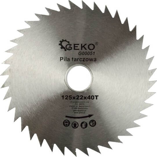 Пильный диск по дереву 125x22х40Т / GEKO