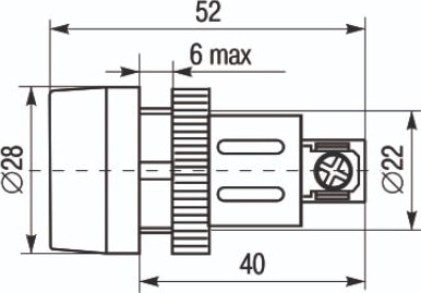 Индикатор неон зелёный ENR-22 230 AC IP40 IEK