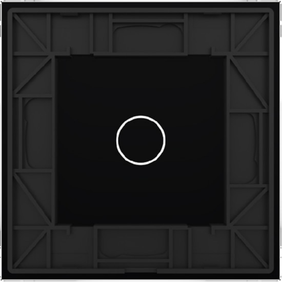 Панель 1кл сенсорного выключателя, цвет чёрный, стекло
