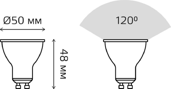 Лампа Gauss Elementary LED GU10 5.5W 220V 4100К 450Lm