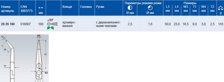 Круглогубцы 160 мм CR с изогн.