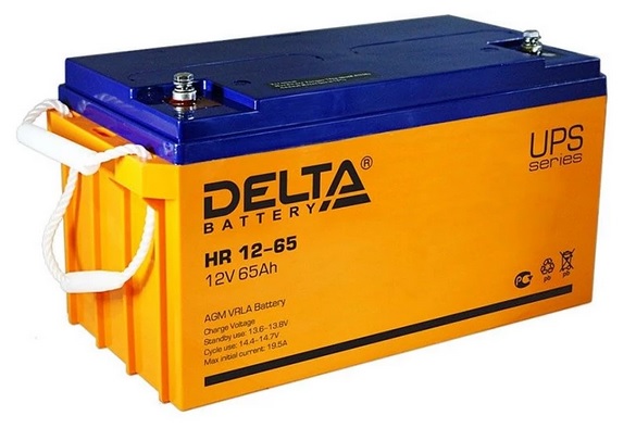Аккумуляторная батарея Delta HR12-65 (12В 65Ач) (350*167*179)