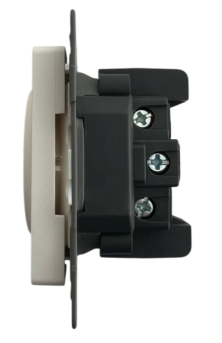 Розетка 1-я с/з со шторками белая U1A-006 SoftTouch "Uno" AWSproducts