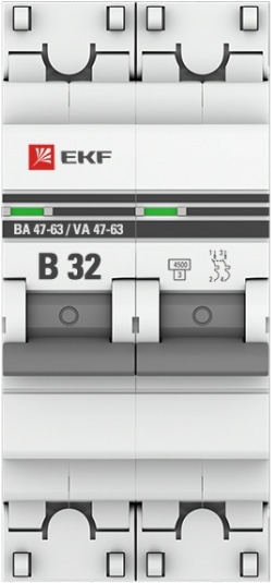 Автоматический выключатель ВА 47-63 B32/2 4.5кА Proxima EKF