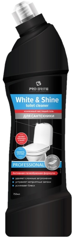 Усиленный чистящий гель для сантехники "свежесть Арктики" White & Shine Toilet Cleaner (750 мл)