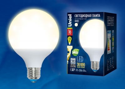 Лампа светодиодная LED-G95-16W/WW/E27/FR