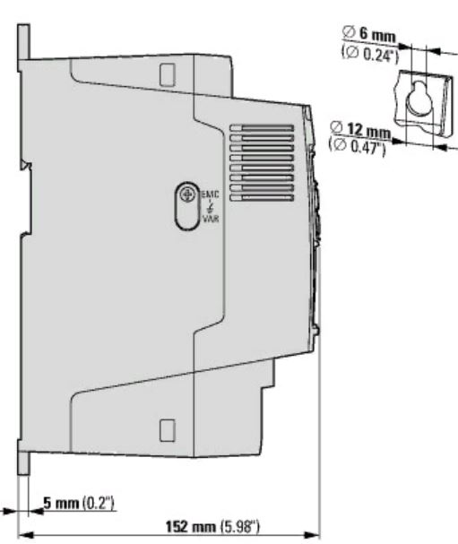 Преобразователь частоты DC1-345D8FB-A66N (380В, 5,8А, 2,2кВт, IP66)