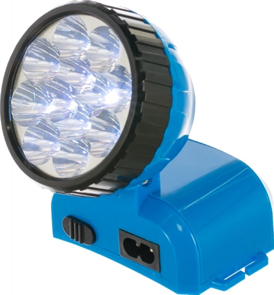Фонарь Camelion LED5361 (налобный аккум 220В, голубой, 12LED, 2 режима, SLA, пластик, бокс)