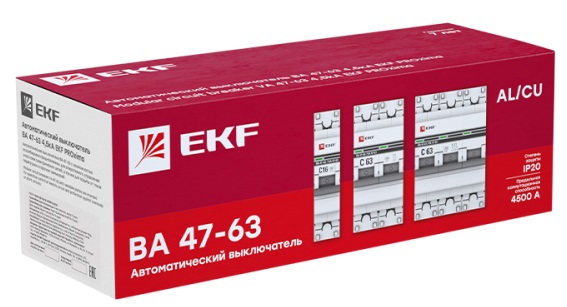 Автоматический выключатель ВА 47-63 C50/1 4.5кА Proxima EKF