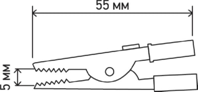 Зажим "крокодил"  5А 55мм REXANT