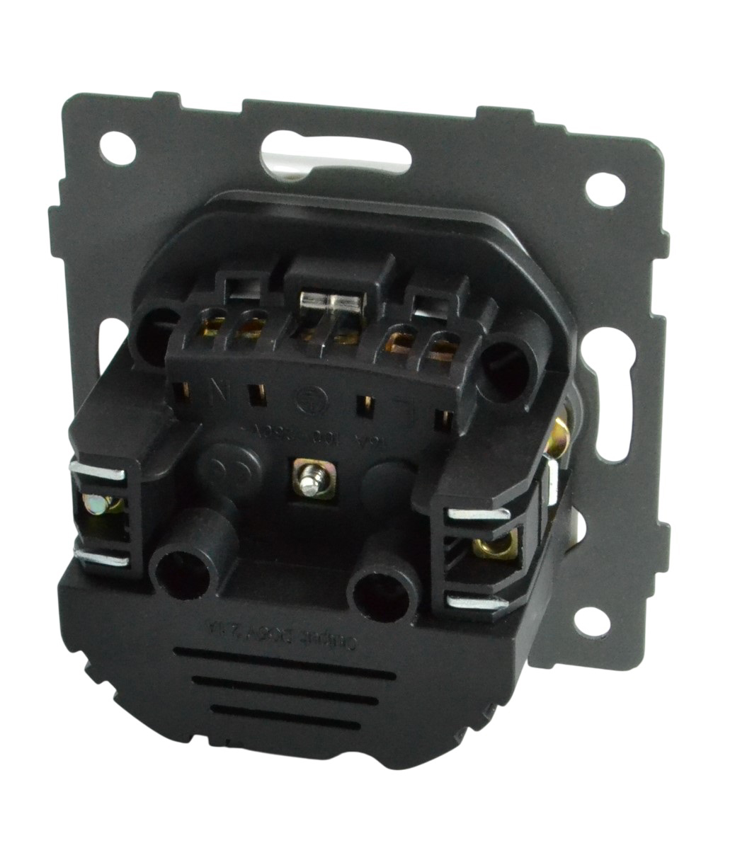 Розетка 1-я с/з с шторками с USB и TYPE C (5В, 2.1А) белая A-026W "Aura" AWSproducts