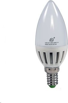 Лампа LED-СВЕЧА-standard 5.0Вт 220В Е14 4000К 400Лм ASD