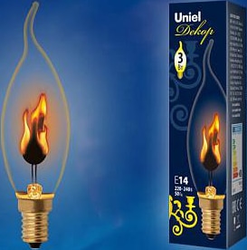 Лампа с эффектом пламени IL-N-CW35-3-REF-FMALE/E14/CL