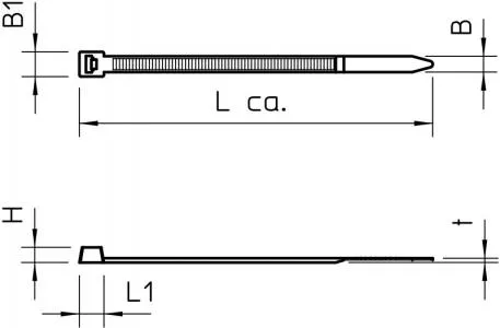 Хомут кабельный 4,8x300 мм, полиамид чёрн, УФ стойкий (100 шт/уп)