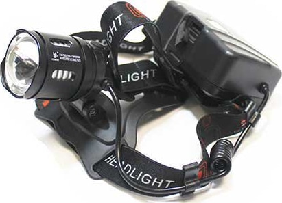 Налобный фонарь аккумуляторный FA-T30-P100 (свет на 1000м 3x18650)  1-10