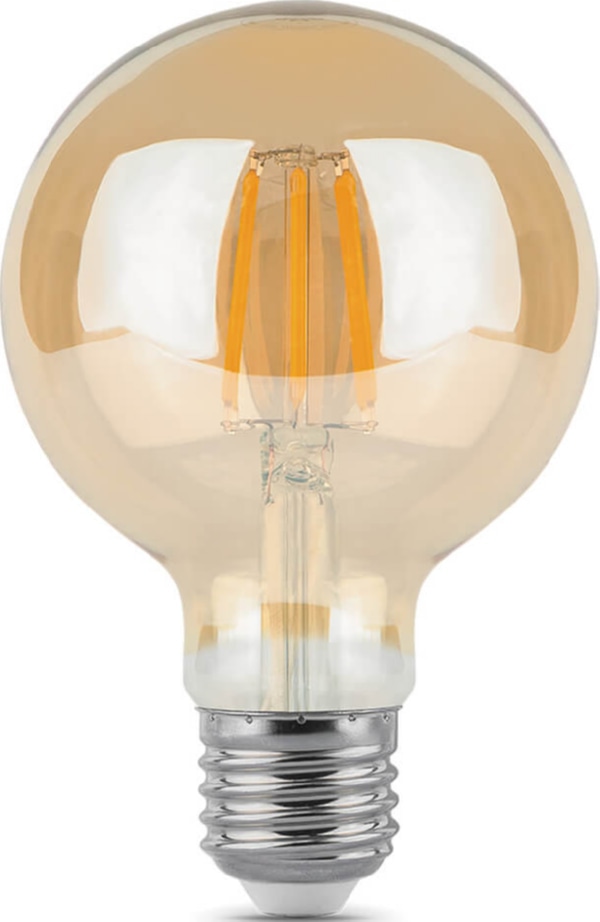 Лампа LED G95 E27 2400К 6Вт 550Лм Golden Filament Gauss
