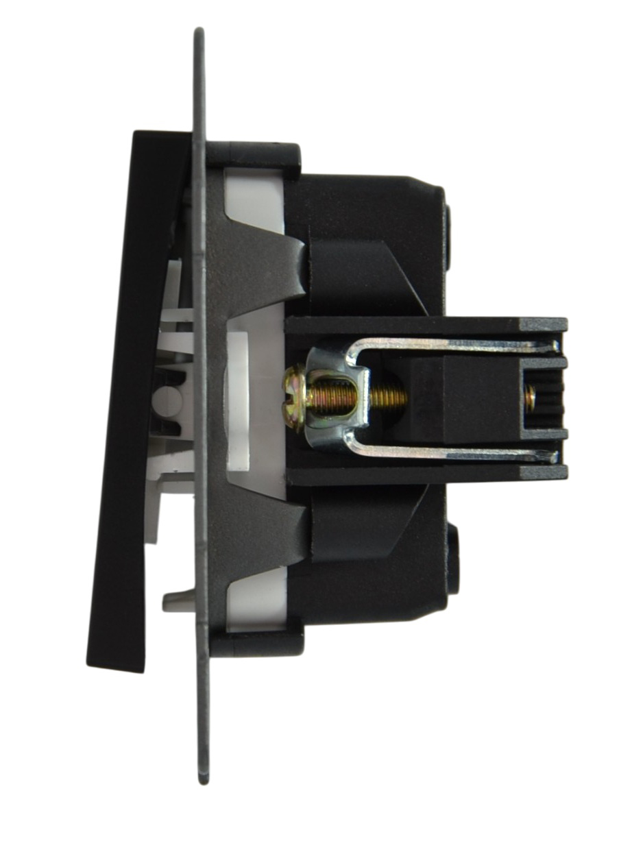 Выключатель 3-кл. чёрный A-015B "Aura" AWSproducts