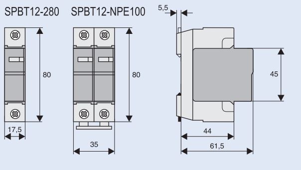 Комплект разрядников SPBT12-280/1