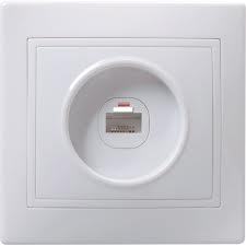 Розетка RJ45 (1-я cat. 5e) белая Кварта IEK