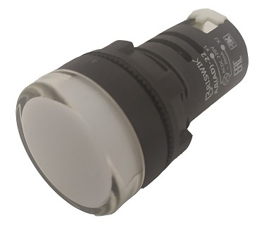 Индикатор светодиодный АД(AD)-22 белый 220В AC/DC IP65