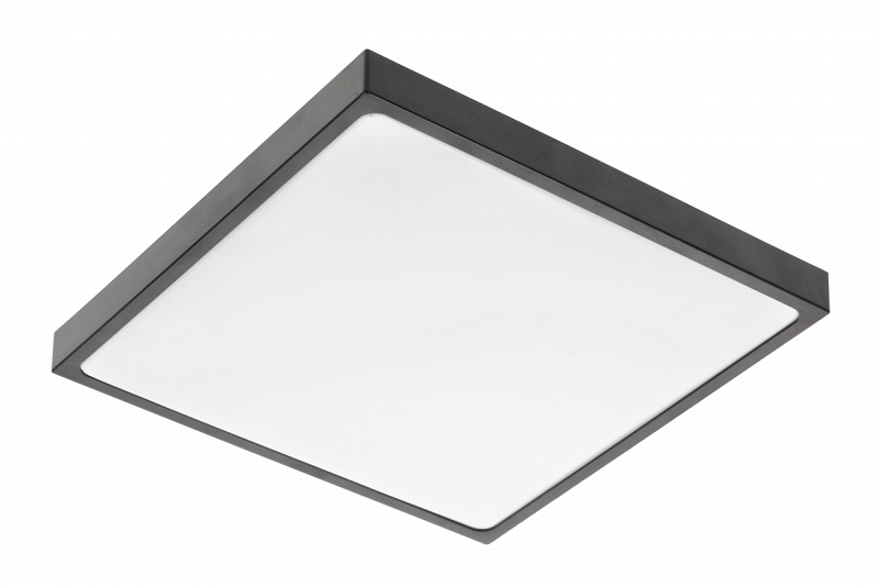 Светильник потолочный LED ALTAR 4000K 24W 1680lm пласт. черный квадрат IP44 GTV