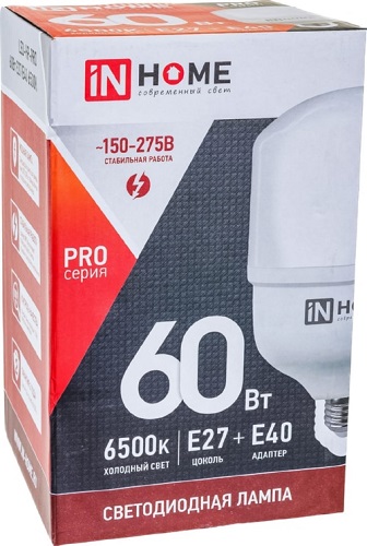 Лампа LED HP E27-Е40 6500К 60Вт 5400Лм IN HOME