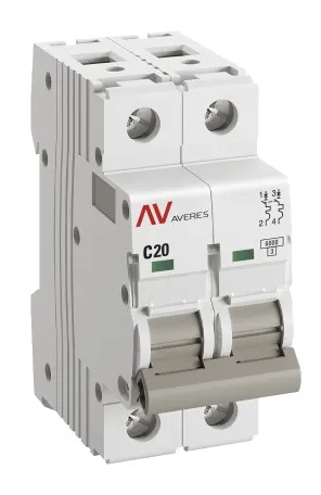 Автоматический выключатель AV-6 C20/2 6кА  AVERES EKF