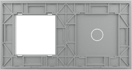 Панель для сенсорного выключателя и розетки Livolo, 1 клавиша, цвет серый, стекло