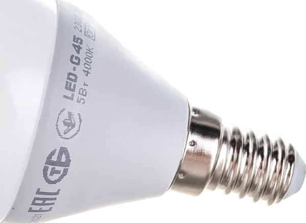 Лампа LED G45 E14 4000К 5Вт 450Lm IEK
