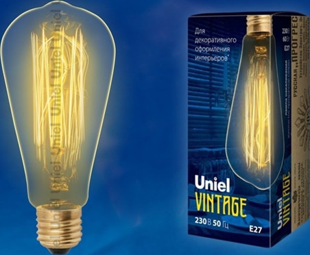 Лампа накаливания IL-V-ST64-60/GOLDEN/E27 VW02