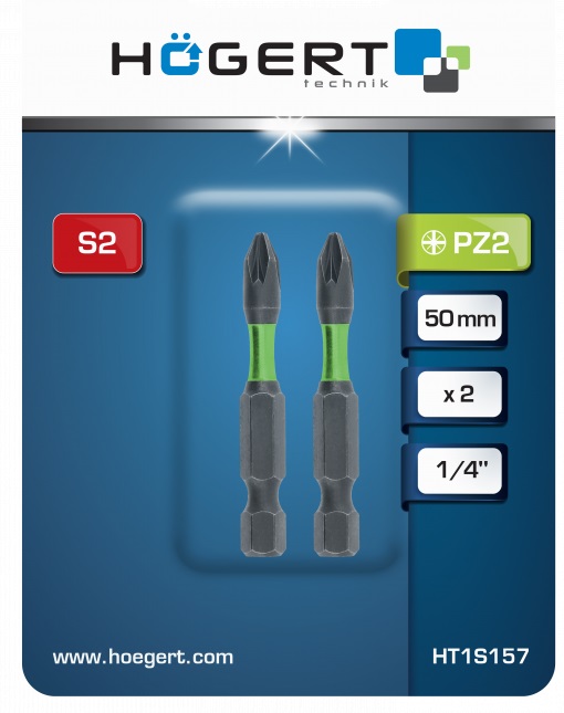 Биты ударные PZ2 50мм (2 шт.) HOEGERT