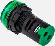 Сигнальная LED лампа, зеленый, 24V AC/DC IP65 MT22-S13