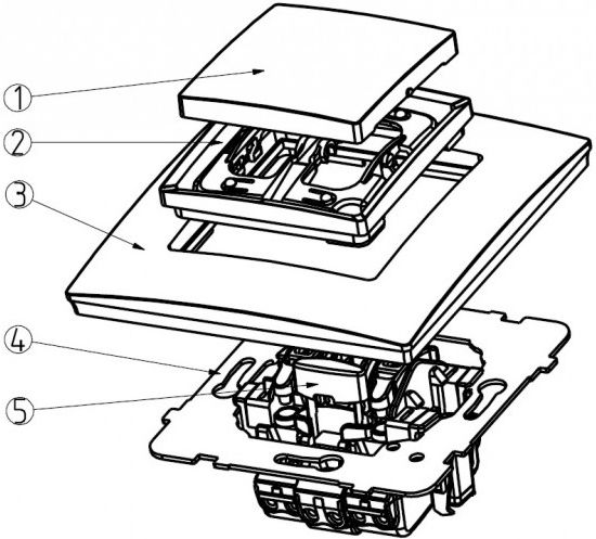 Подстветка с рамкой  ZP-1QB 1600 для выключателей белая