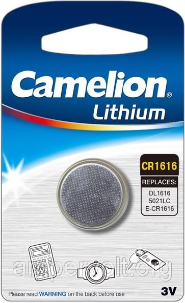 Элемент питания Camelion CR1616 BL-1 (литиевая,3V)