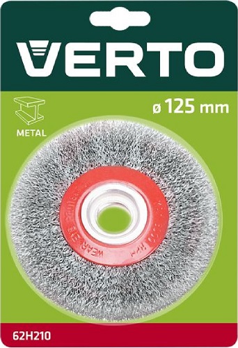 Щетка дисковая, 125 мм, для настольной шлифмашины VERTO