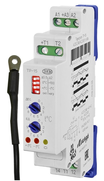 Реле контроля температуры ТР-15М (Реле ТР-15М АС230В УХЛ4 с ТД-3)
